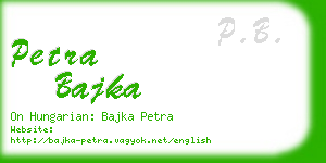 petra bajka business card